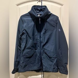 Mountain Hardwear women’s blue rain jacket. Size medium